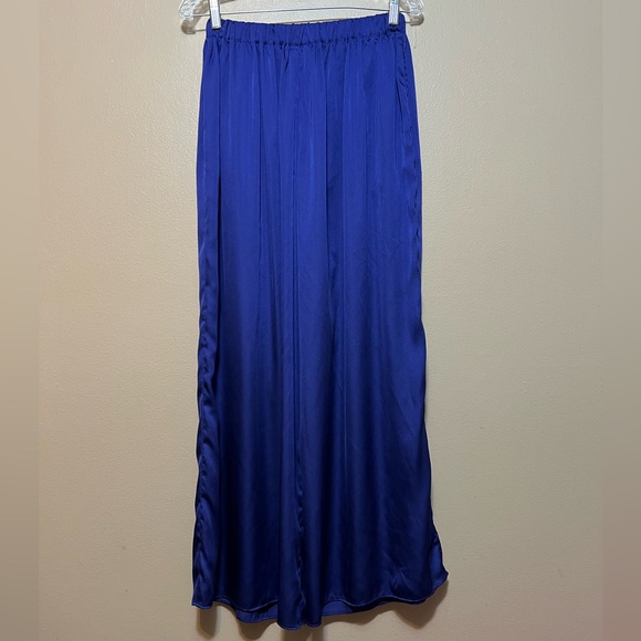 Free People Intimately Free Wine- Down Satin Lounge Pants - Picture 3 of 9